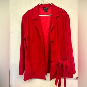 Size XL Briggs New York red suede style jacket